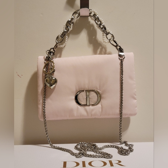 Dior Light Pink Clutch with Silver Chain - Picture 6 of 7